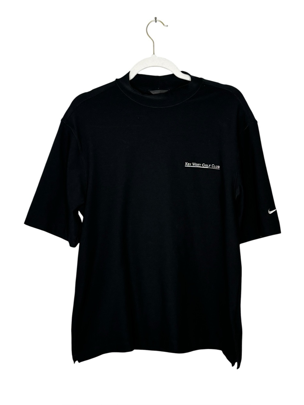 Nike Golf UV Dri-Fit Mock Neck SS Shirt Men’s Medium Black Key West Golf Club